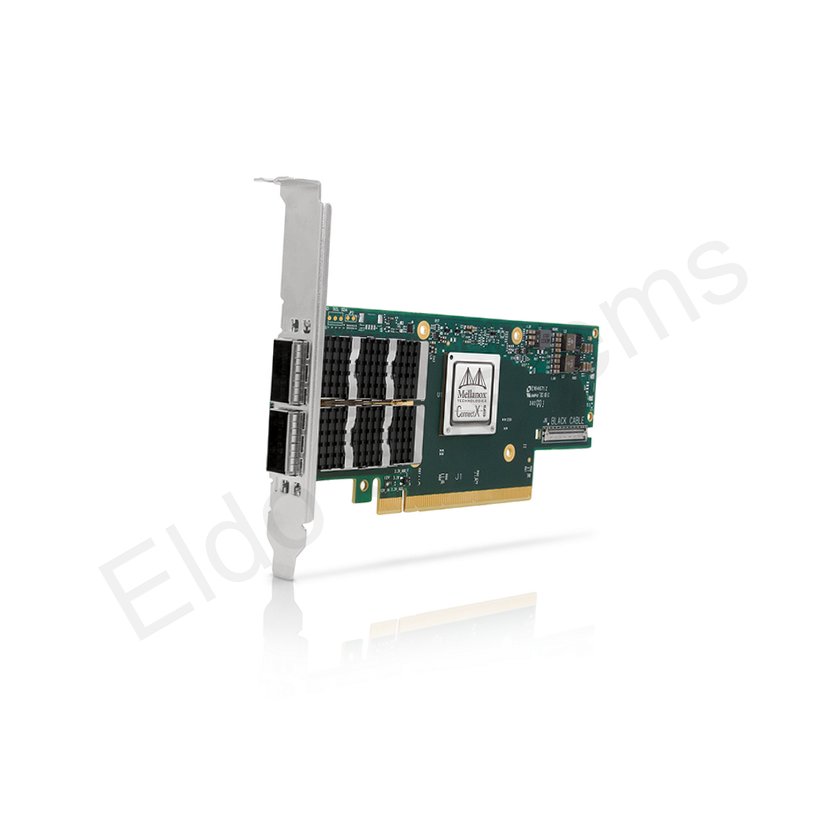 Mellanox ConnectX-6 VPI HDR100 EDR IB and 100GbE Dual-Port QSFP56 Adapter Card (MCX653106A-ECAT)