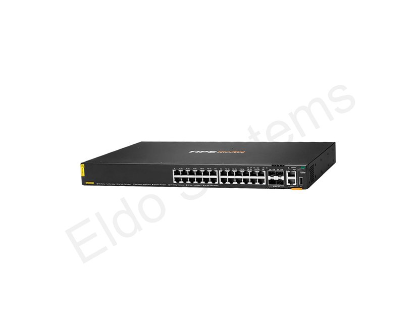 HPE Aruba Networking JL662A CX 6300M 24-Port 1GbE PoE+ Switch with 4 SFP56 Uplinks