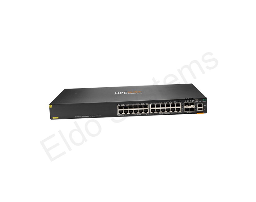 HPE Aruba Networking CX 6300F 24‑port 1GbE Class 4 PoE and 4‑port SFP56 Switch